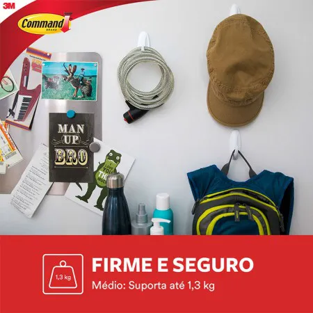 Gancho adesivo design Command branco médio 2 unid H0002040865 - 3M