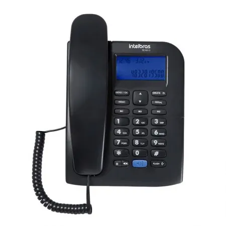 Telefone com fio com identificador TC60 ID preto - Intelbras