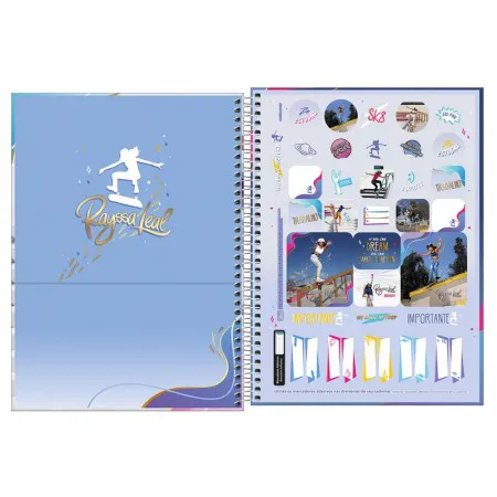 Caderno espiral capa dura universitário 1x1 - 80 folhas - Rayssa Leal - Capa 3 - Tilibra	