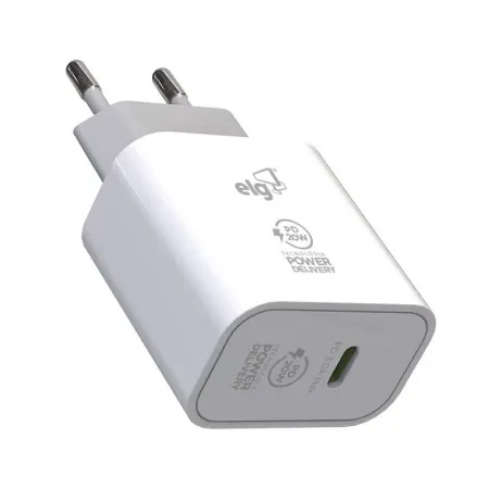 Carregador de tomada com 1 saída TIPO-C 20w branco WCPD - ELG