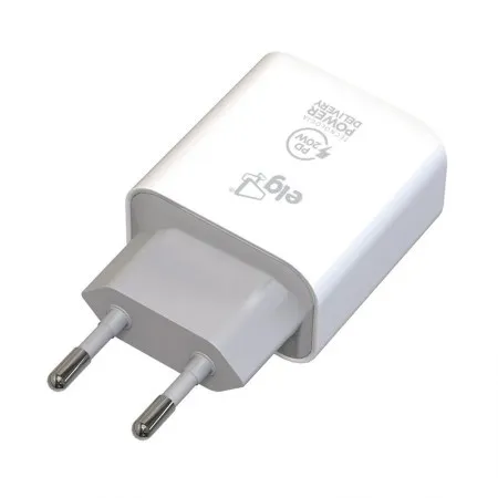 Carregador de tomada com 1 saída TIPO-C 20w branco WCPD - ELG