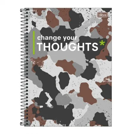 Caderno espiral capa dura pautado 1/4 80 folhas Hide - Capa 4 -  Tilibra