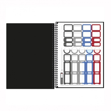 Caderno espiral capa dura universitário 1x1 80 folhas Neon Masculino Connect - Capa 2 - Tilibra