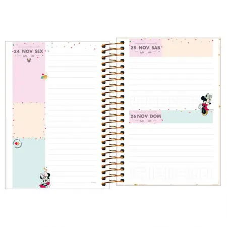 Agenda espiral diária Minnie 2026 - Capa 4 - Tilibra	