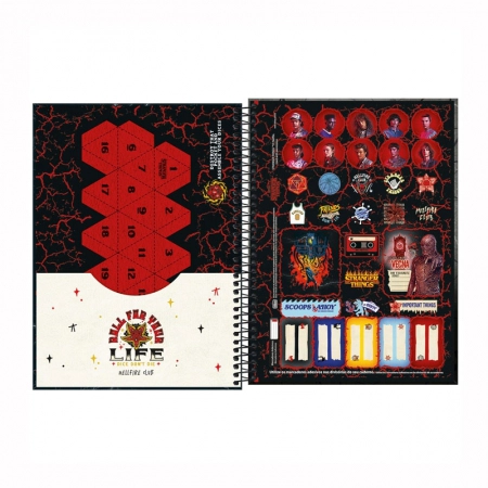 Caderno espiral capa dura universitário 1x1 80 folhas Stranger Things - Capa 3 - Tilibra