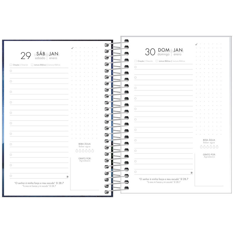 Agenda espiral diária Louvor 2026 - Capa 4 - Tilibra	