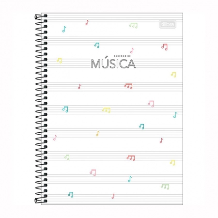 Caderno espiral capa dura universitário 1x1 80 folhas Música - Capa 2 - Tilibra