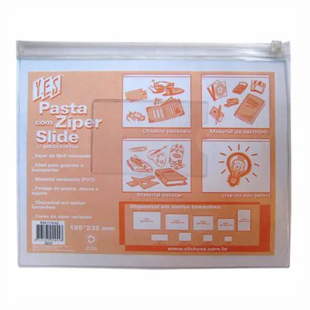 Pasta com zíper - 235x185mm - DZ34 - Yes