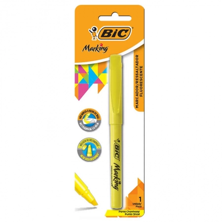 Pincel marca texto Marking amarelo - com 1 unidade - Bic