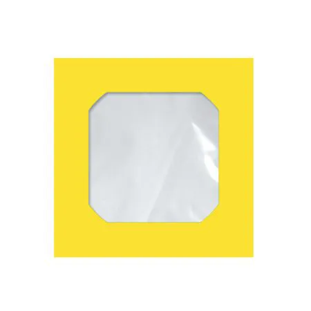 Envelope saco c/janela p/CD amarelo Cmd105 125x125mm blister - com 25 unidade - Scrity