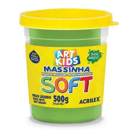 Massa de modelar Soft 500g - Verde 101 - Acrilex