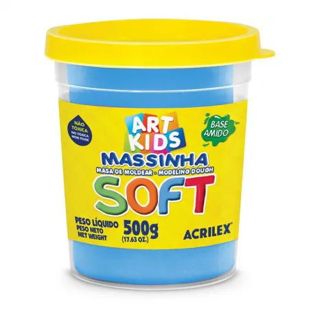 Massa de modelar Soft 500g - Azul 109 - Acrilex