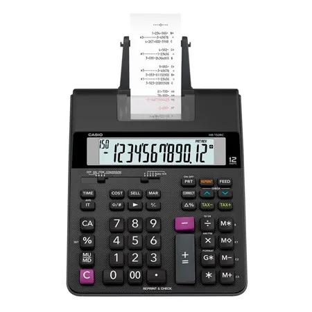 Calculadora de mesa com bobina 12 digitos - HR-150RC - Casio