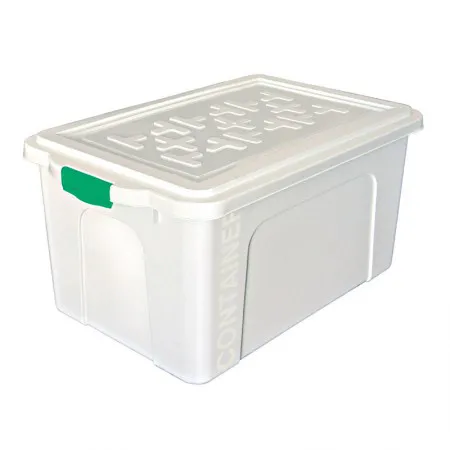 Caixa organizadora box alta com trava branco OR07 70,0L São Bernardo