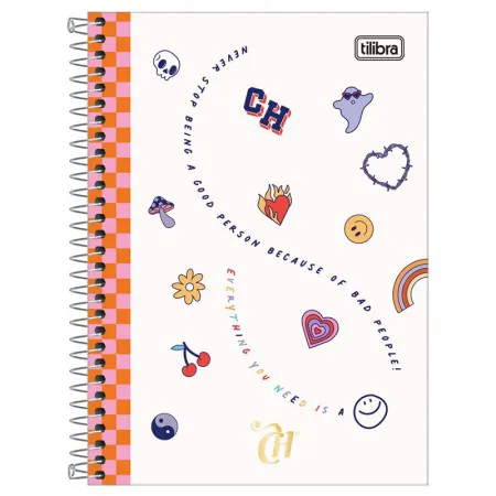 Caderno espiral capa dura 1/4 80 folhas Capricho Capa 3 - Tilibra	