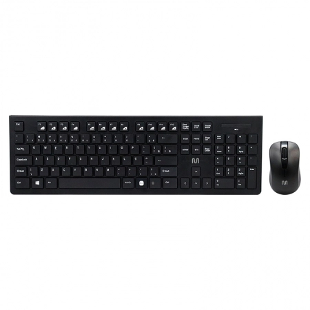 Teclado e mouse sem fio 2.4 USB Preto multimídia - TC212 - Multilaser
