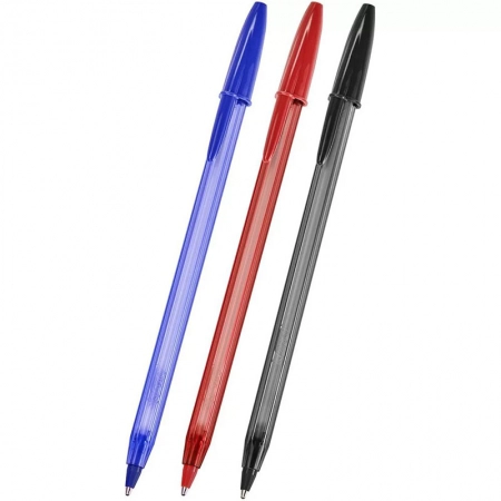 Caneta esferográfica Cristal Fashion 1.2 AZ/PT/VM com 3 unidades - Bic