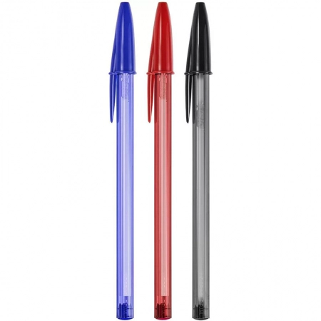 Caneta esferográfica Cristal Fashion 1.2 AZ/PT/VM com 3 unidades - Bic