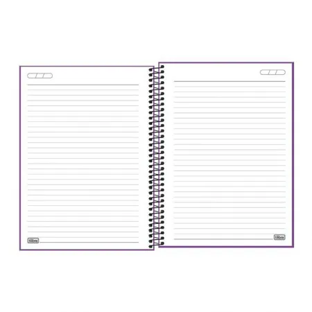 Caderno capa plástica universitário 10x1 160 folhas Neon Roxo - Tilibra