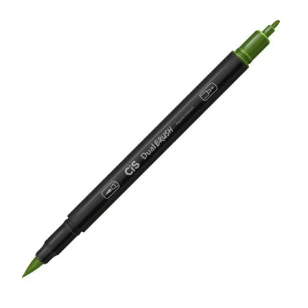 Caneta Pincel dual Brush Aquarelável - (08) - Verde Oliva - Cis