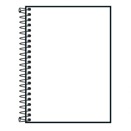 Caderneta capa plástica sem pauta 1/8 80 folhas Neon Preto - Tilibra