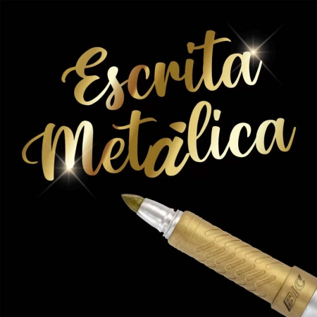 Pincel marcador permanente Marking Dourado Metálico 971150 - Bic
