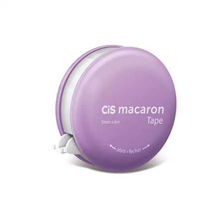 Corretivo em fita Macaron - 5mm x 6m - unidade - Lilas - Cis	