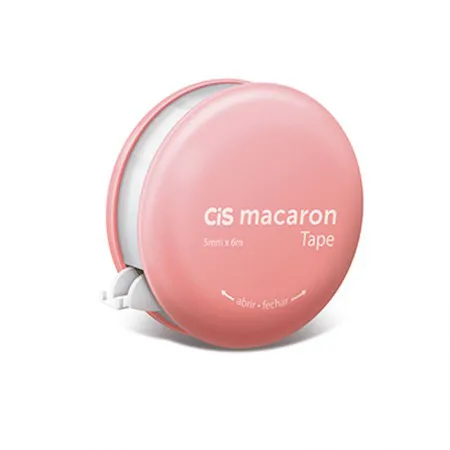 Corretivo em fita Macaron - 5mm x 6m - unidade - Rosa - Cis	