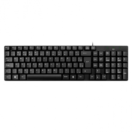 Teclado com fio USB Compacto Preto - TC193 / TF100 - Multi