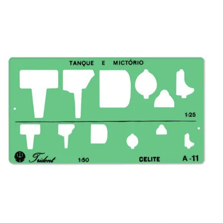 Gabarito arquitetura sanitários - A-11 - Trident