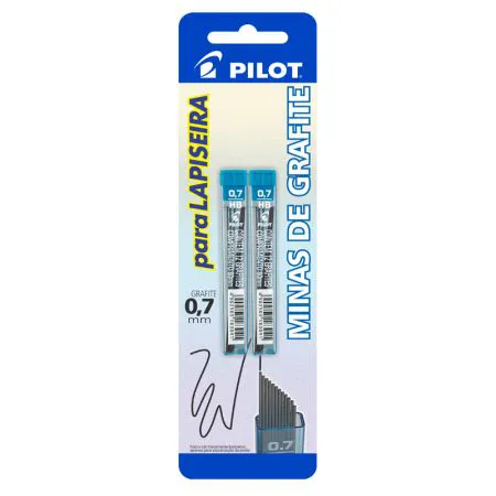Grafite 0.7mm HB blist com 2 tubos 12 und - Pilot