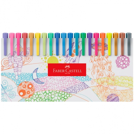 Caneta hidrográfica Fine Pen Colors 60 cores FPB/ES60ZF - Faber-Castell