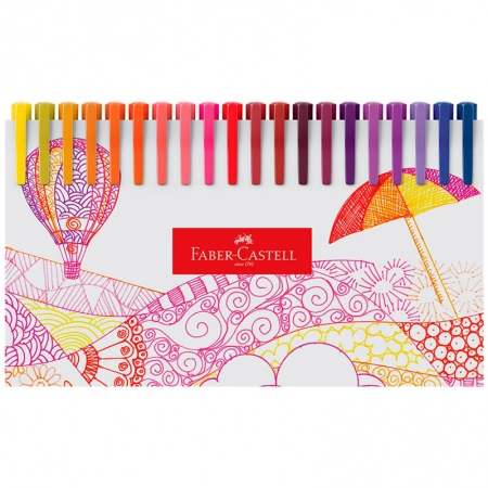 Caneta hidrográfica Fine Pen Colors 60 cores FPB/ES60ZF - Faber-Castell