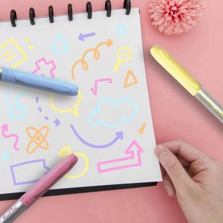 Pincel marcador permanente Marking Paradise Pastel com 6 cores 891855 - Bic