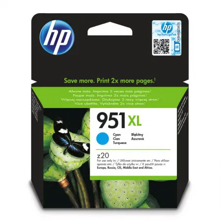 Cartucho HP 951XL Original CN046A ciano p/ Officejet Pro 8600, 8600 Plus, 8610, 8620, 276dw