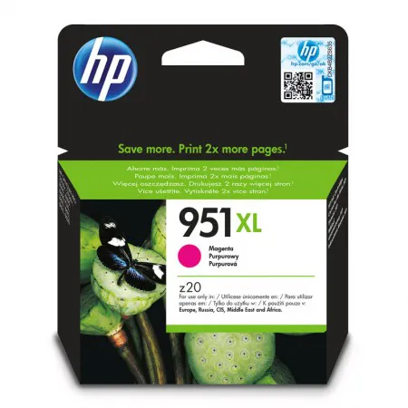 Cartucho HP 951XL Original CN047A magenta p/ Officejet Pro 8600, 8600 Plus, 8610, 8620, 276dw