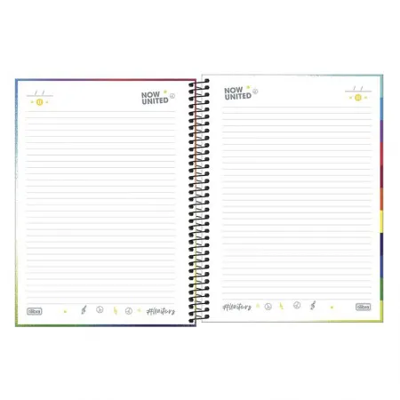 Caderno espiral capa dura universitário 1x1 80 folhas Now United - Capa 3 - Tilibra	
